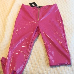 Hot pink high waisted pants us size 8